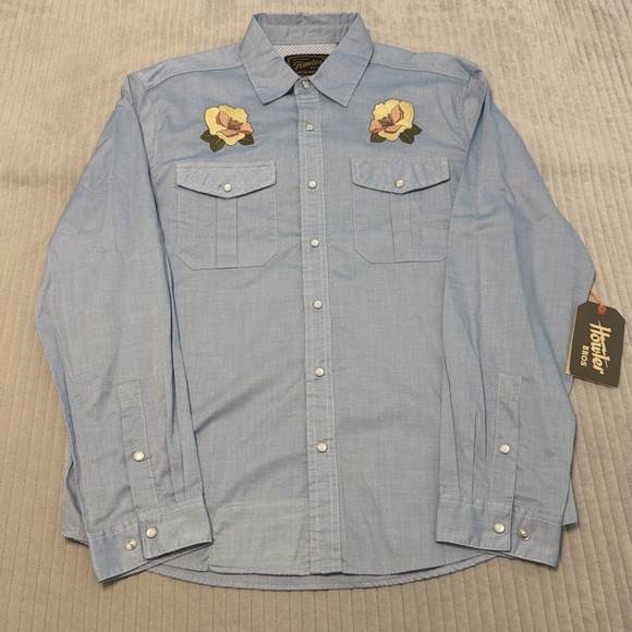 Howler Brothers Other - Howler Bros Mens M Gaucho Snap Shirt Pearl Western Irie Hibiscus Floral Flower